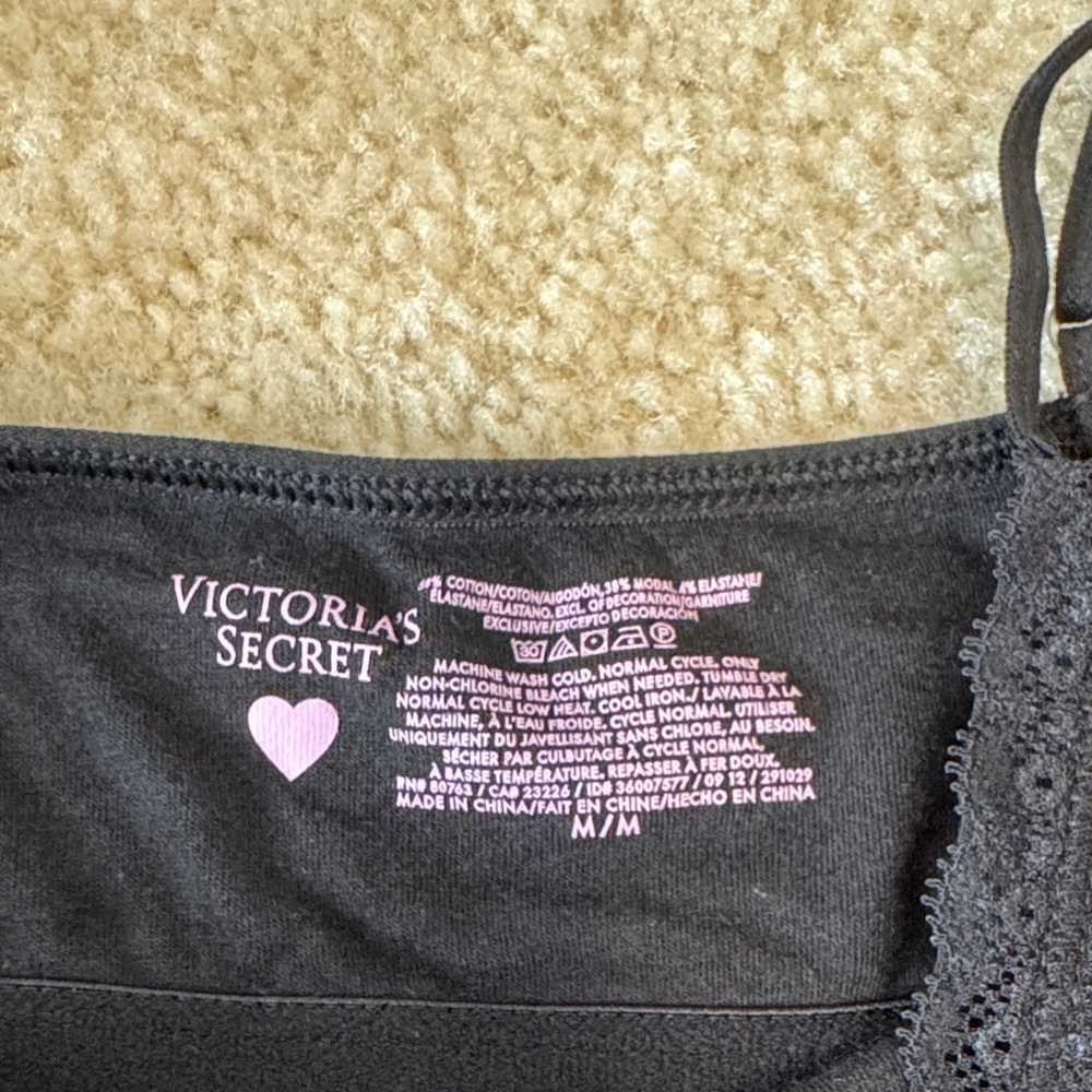 Victoria's Secret Black and Gray Camisole Set - Picture 2 of 6